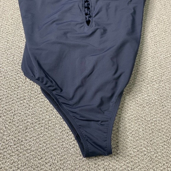 Bleu Rod Beattie Womens Swimsuit Size 20W Black Oh So Knotty One-Piece Plunge - Picture 3 of 10